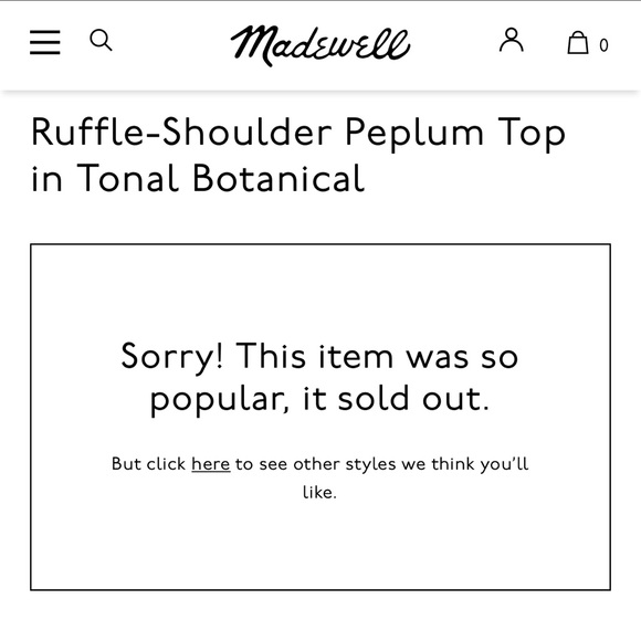 Madewell ruffle shoulder botanical floral peplum - Picture 8 of 8